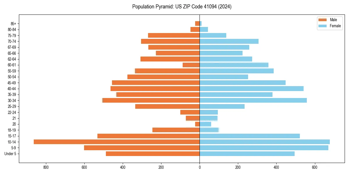 Population pyramid for 