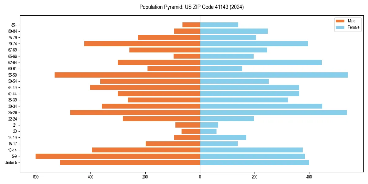 Population pyramid for 