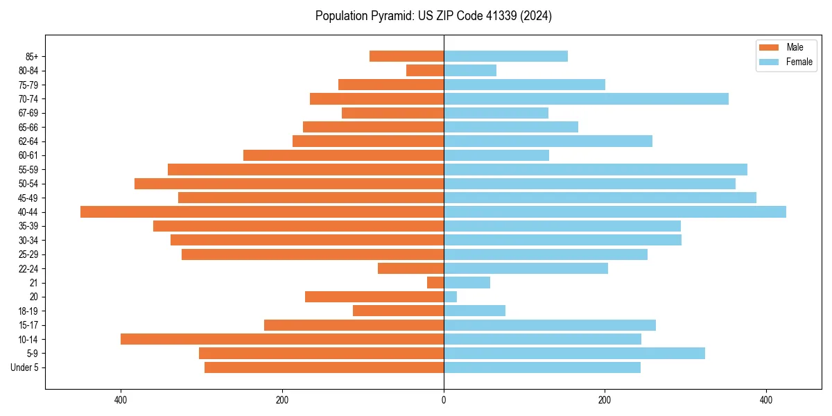 Population pyramid for 
