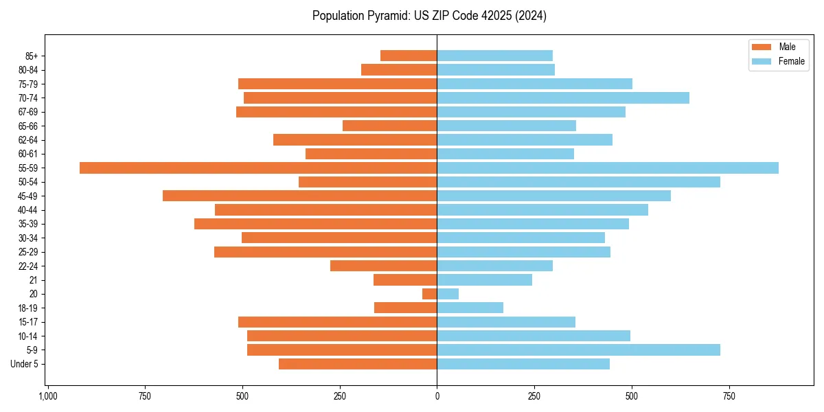 Population pyramid for 