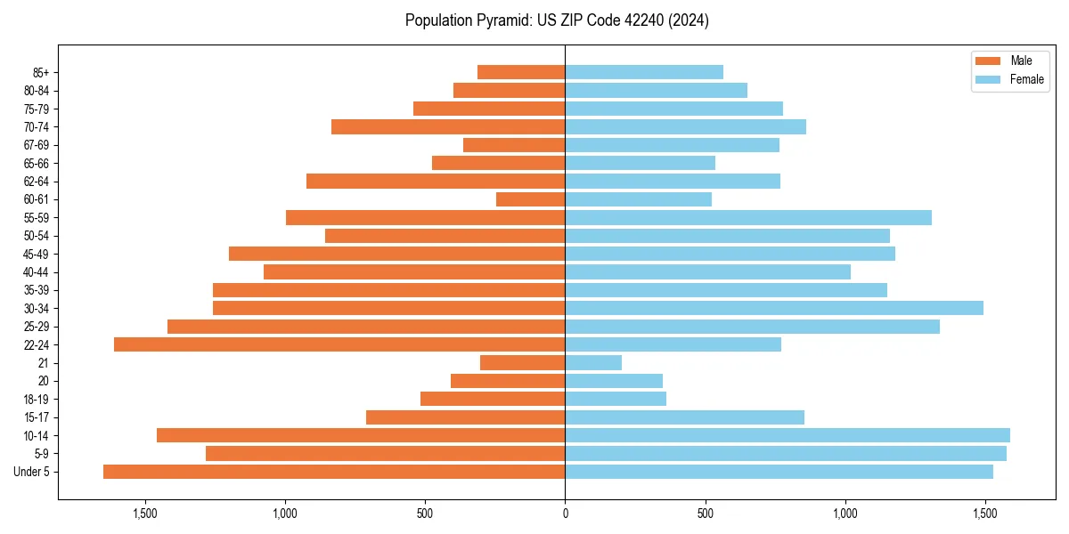 Population pyramid for 
