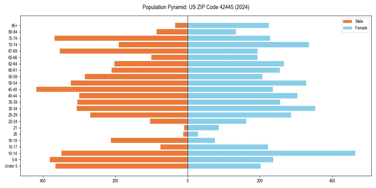 Population pyramid for 