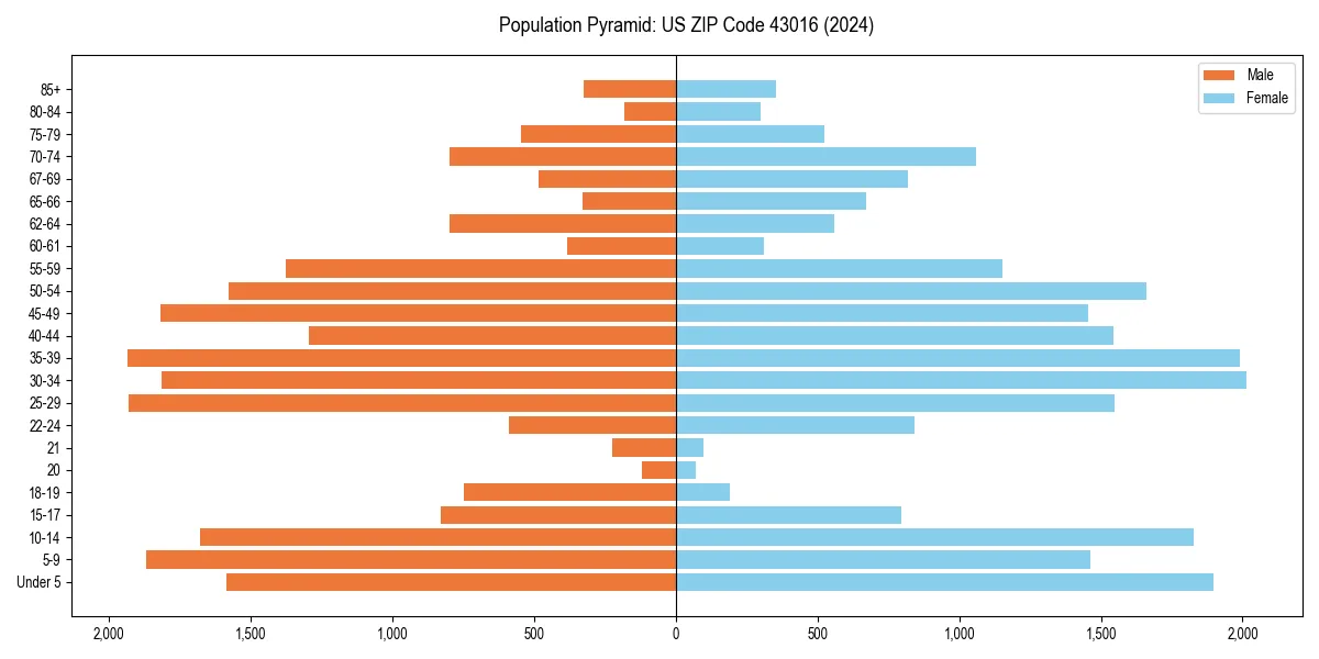 Population pyramid for 