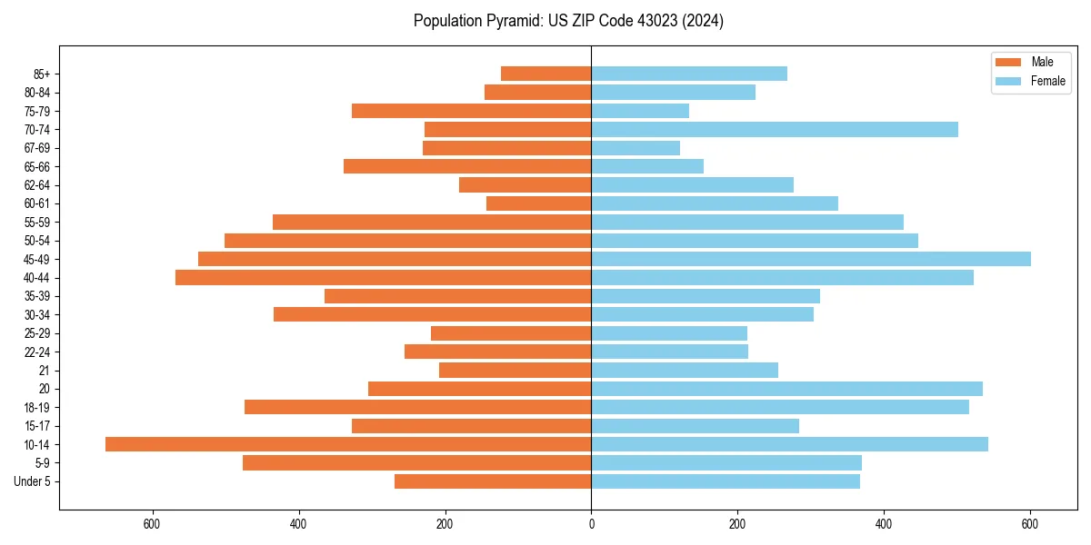 Population pyramid for 