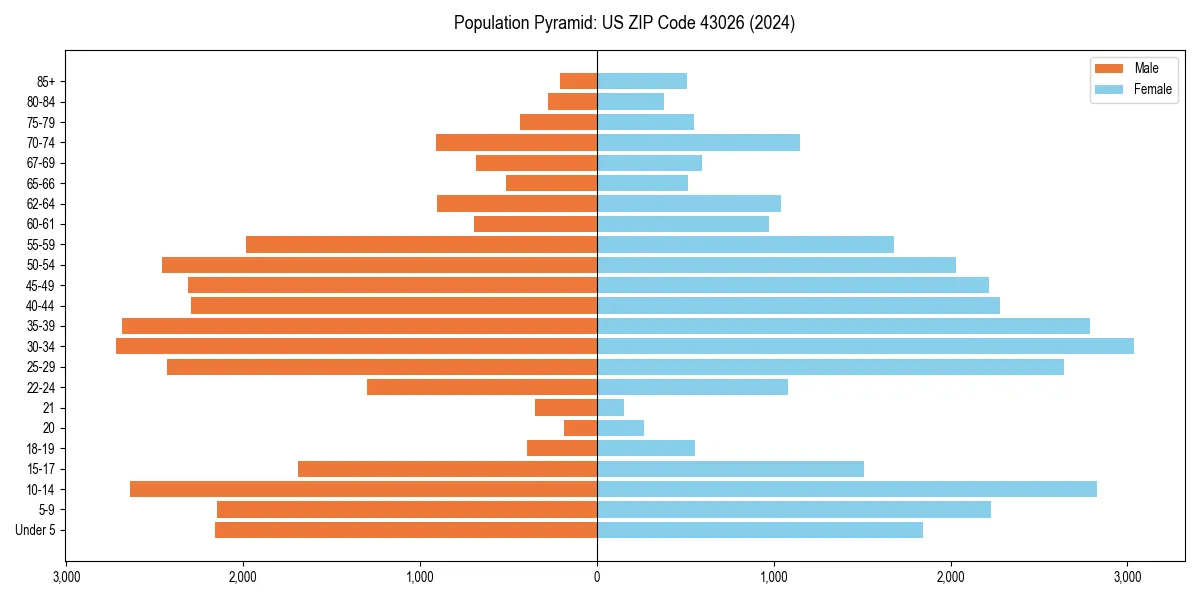 Population pyramid for 