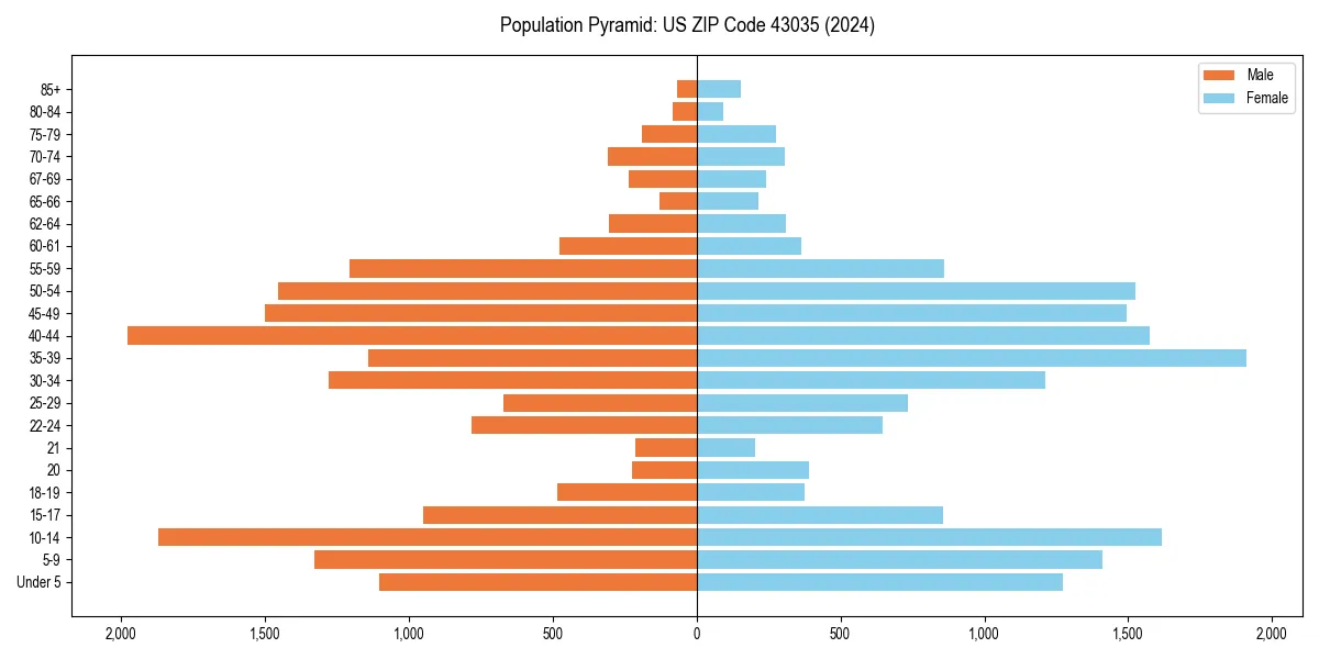 Population pyramid for 