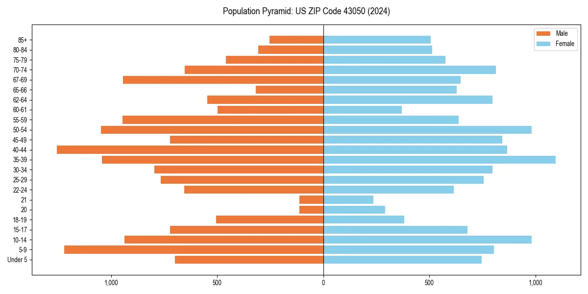 Population pyramid for 