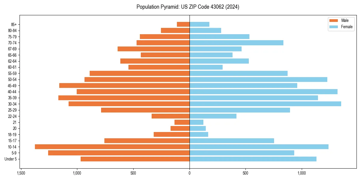 Population pyramid for 