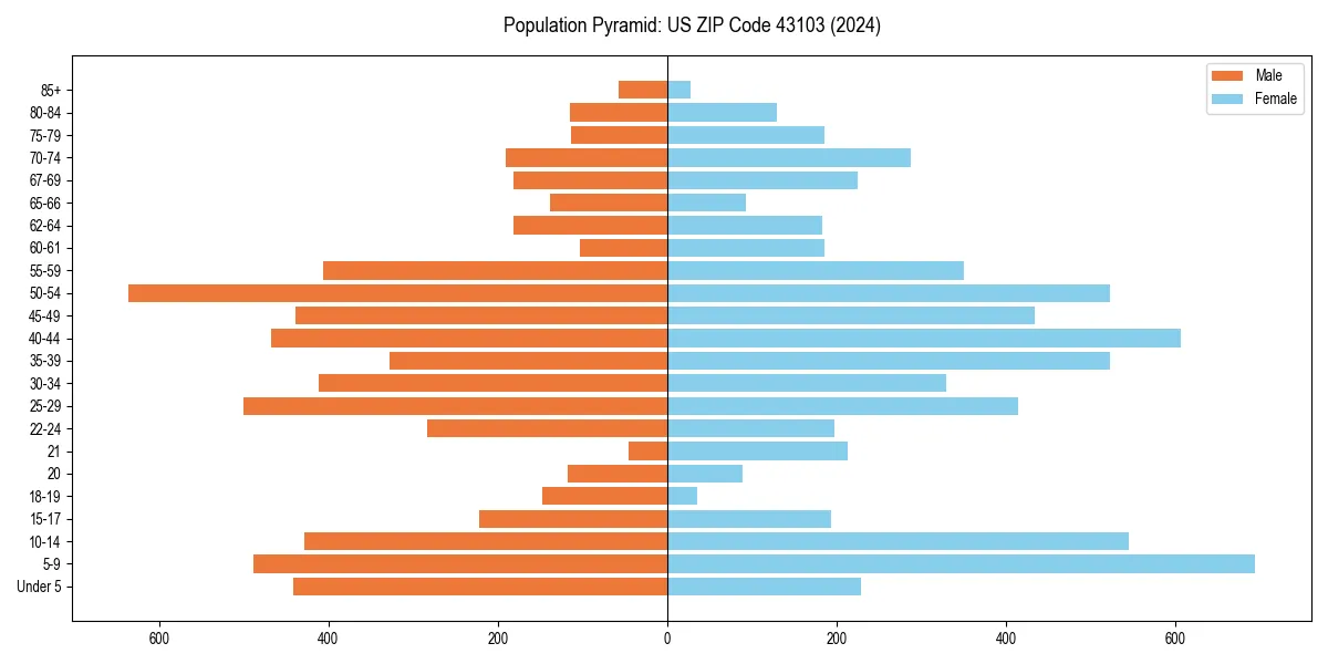Population pyramid for 