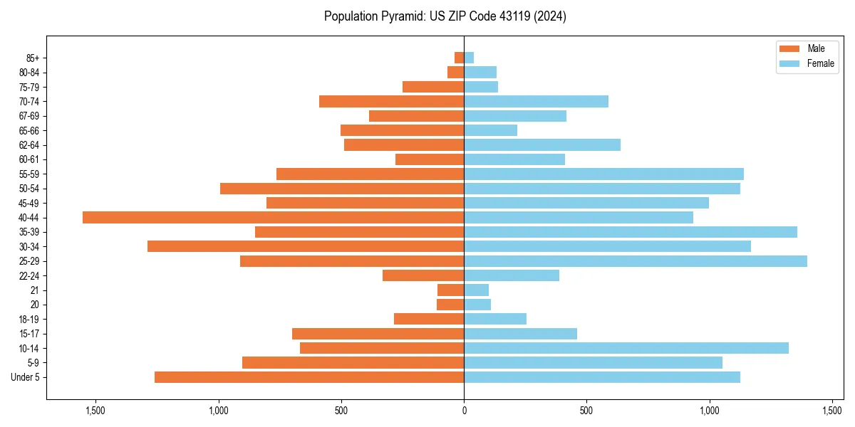 Population pyramid for 