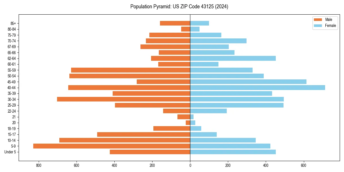 Population pyramid for 