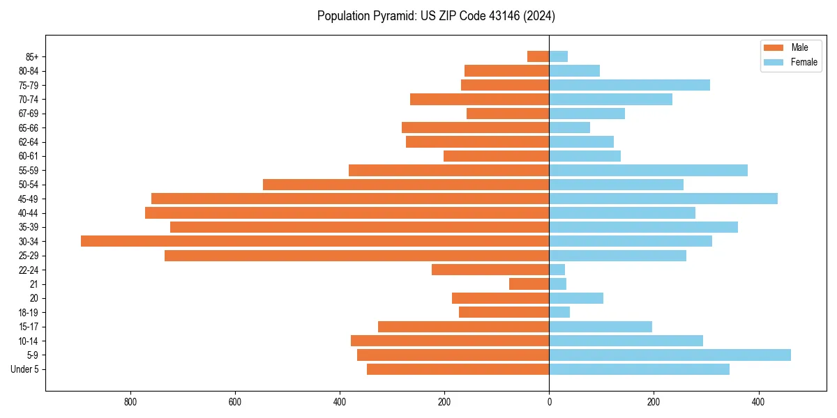Population pyramid for 