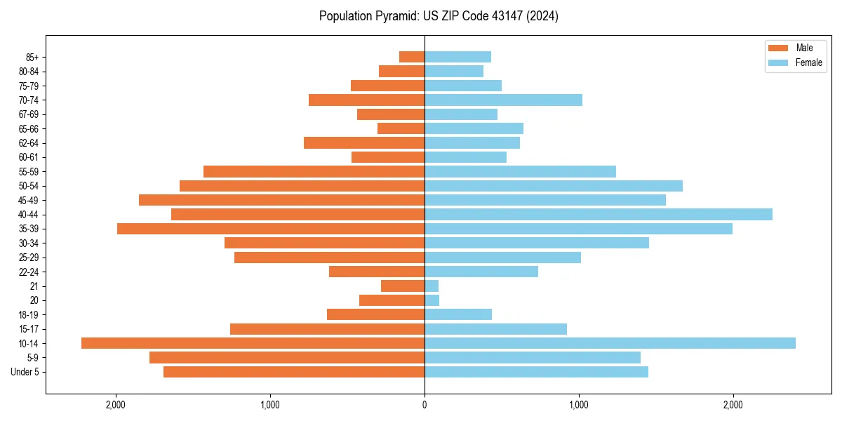 Population pyramid for 