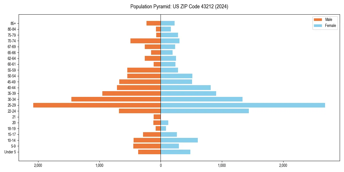 Population pyramid for 