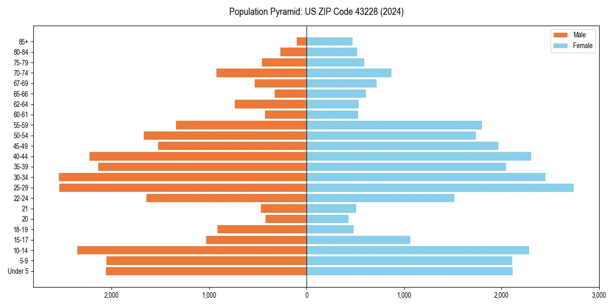 Population pyramid for 