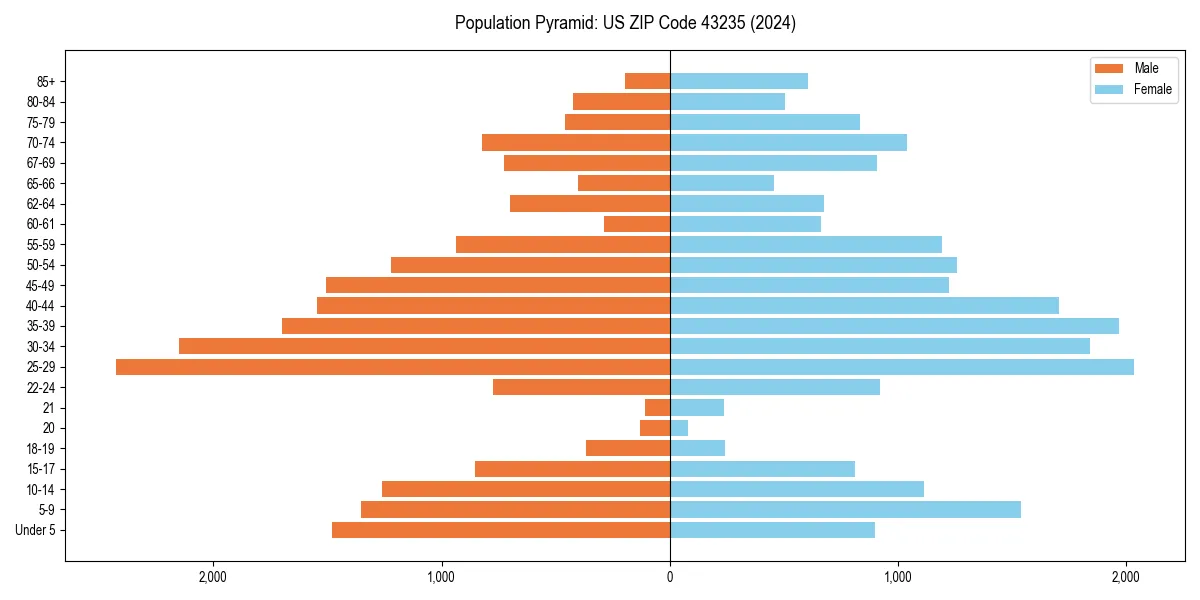 Population pyramid for 