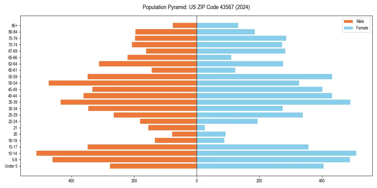 Population pyramid for 