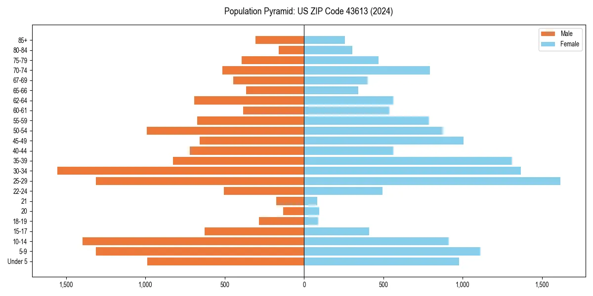 Population pyramid for 