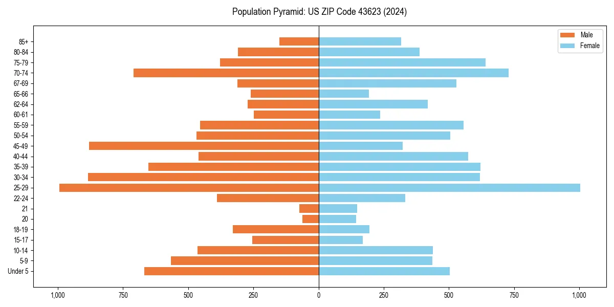 Population pyramid for 