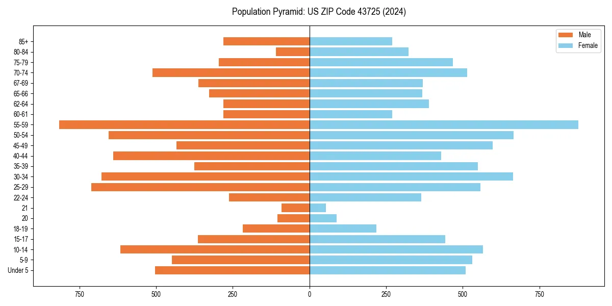 Population pyramid for 