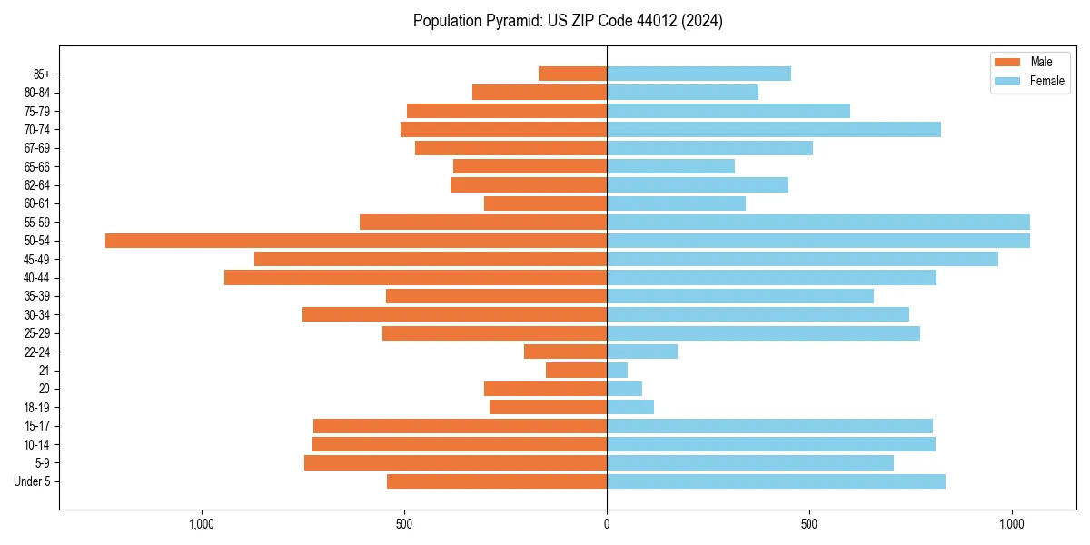 Population pyramid for 