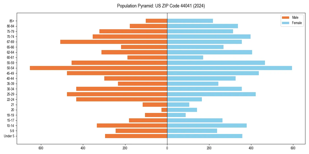 Population pyramid for 