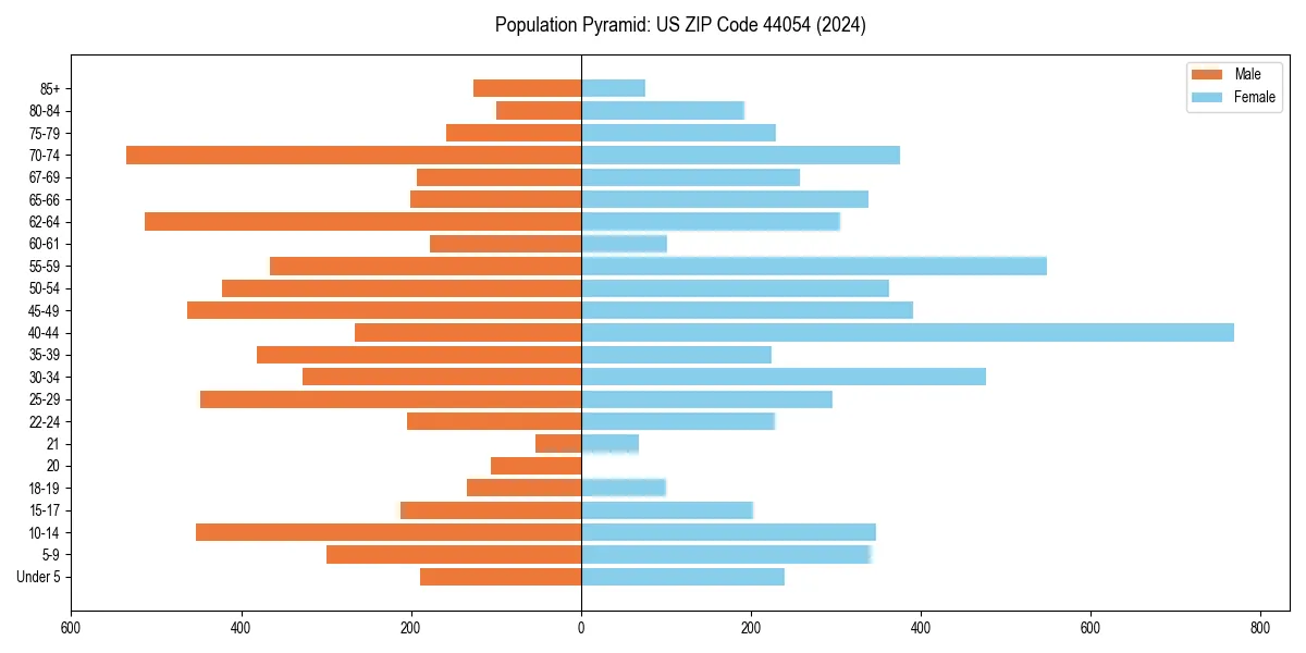 Population pyramid for 