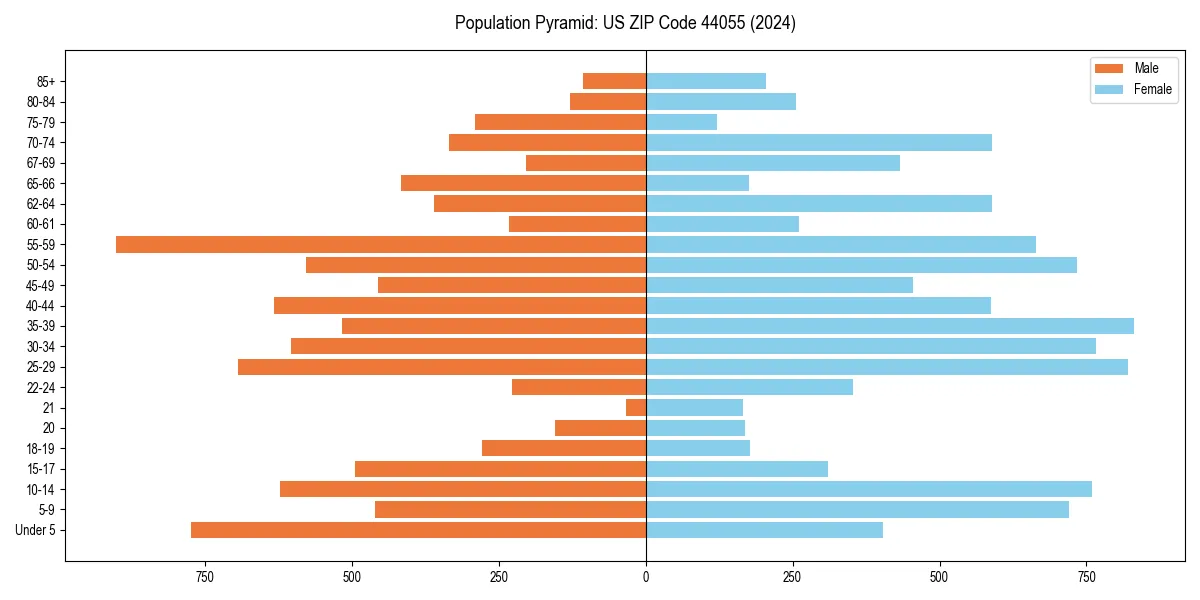 Population pyramid for 