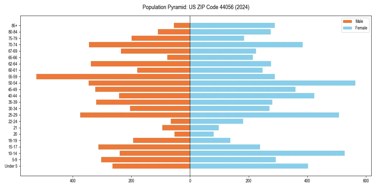 Population pyramid for 