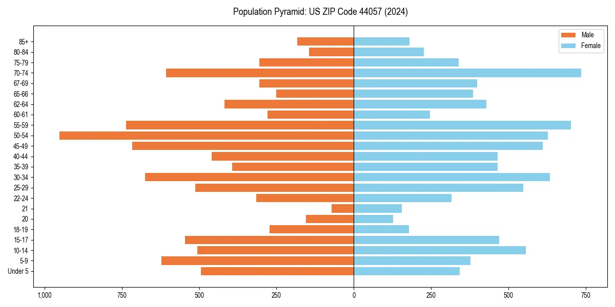 Population pyramid for 