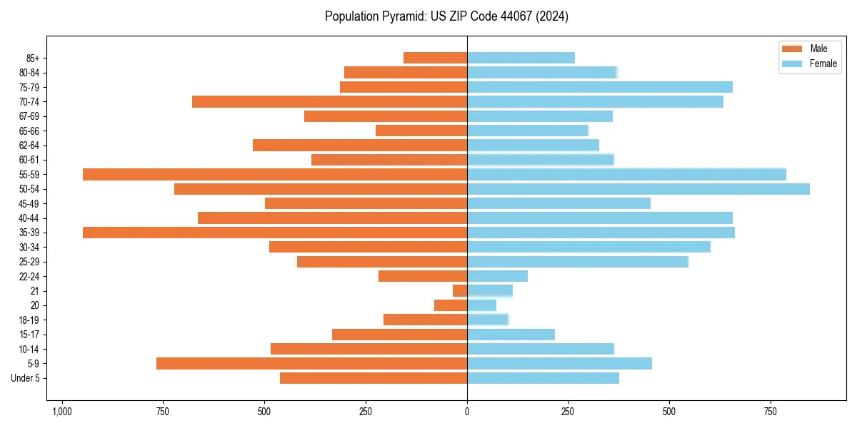 Population pyramid for 
