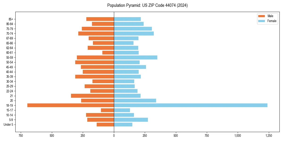 Population pyramid for 
