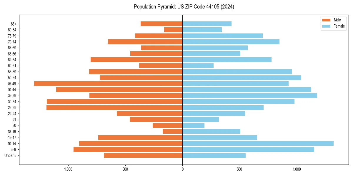 Population pyramid for 