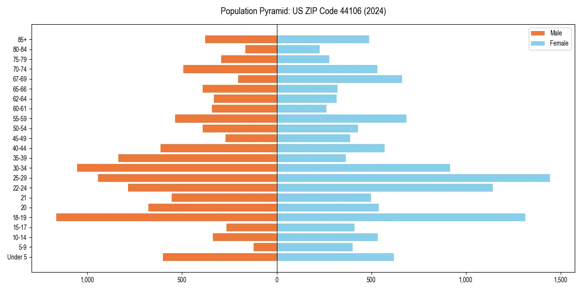 Population pyramid for 