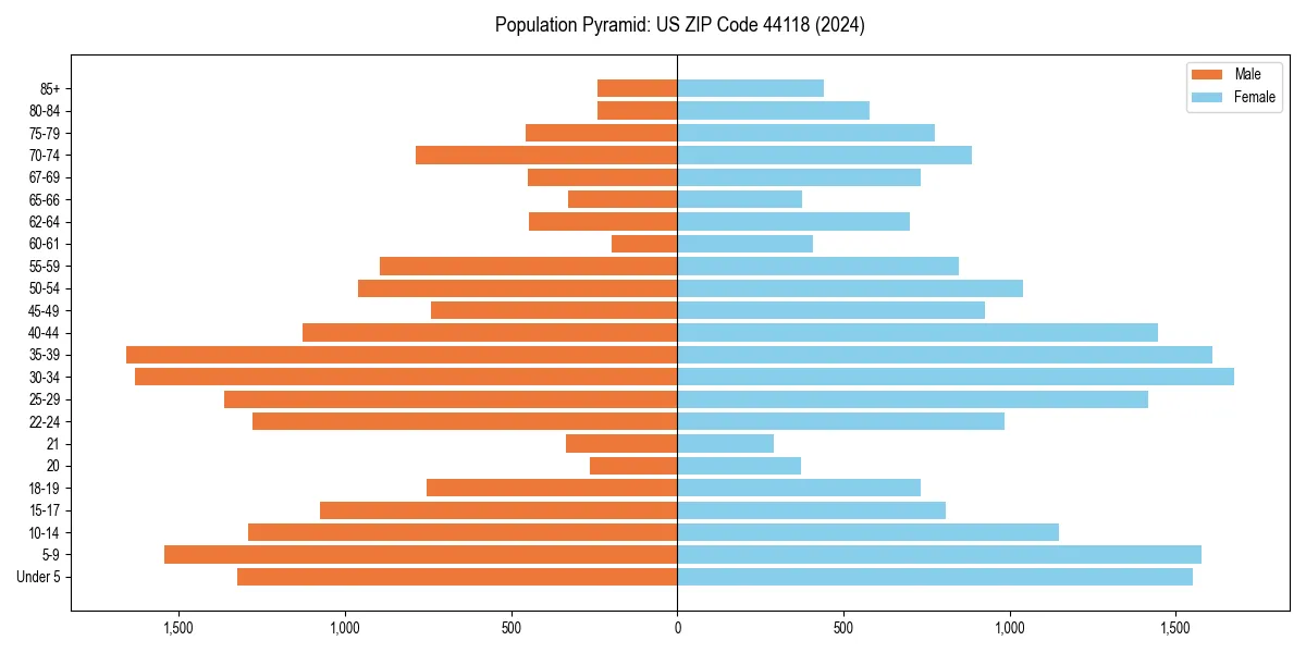 Population pyramid for 