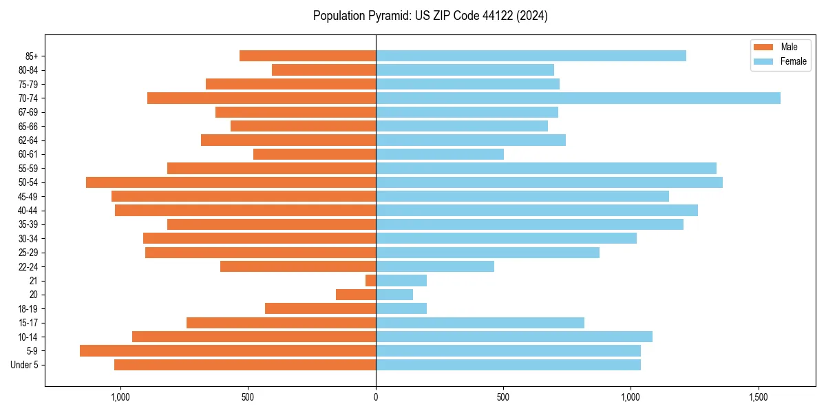 Population pyramid for 
