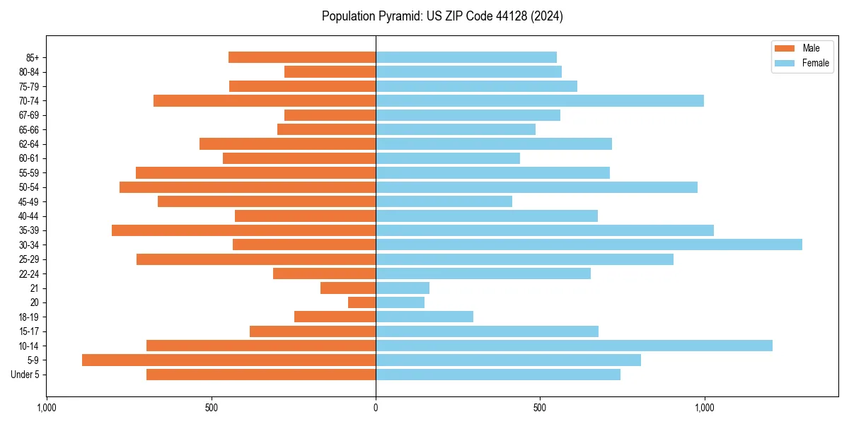 Population pyramid for 