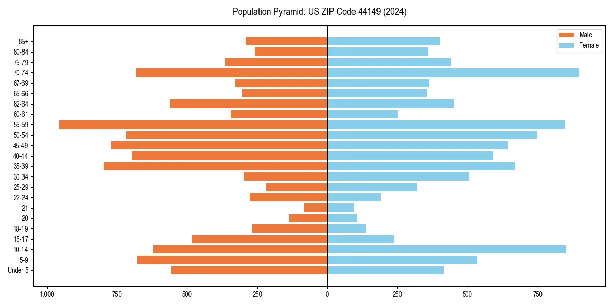 Population pyramid for 