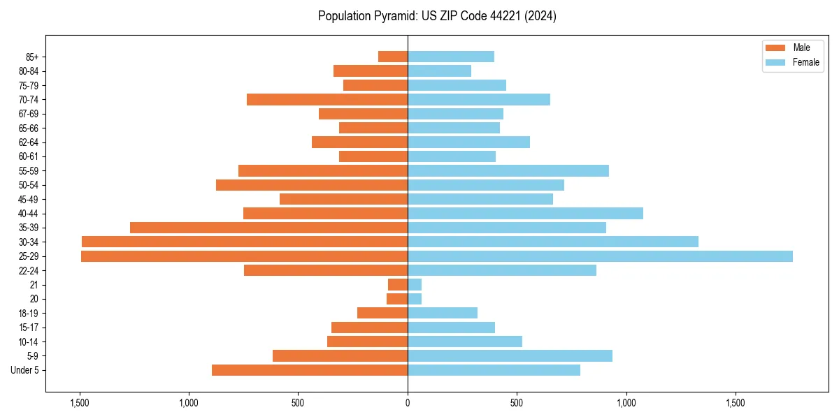 Population pyramid for 