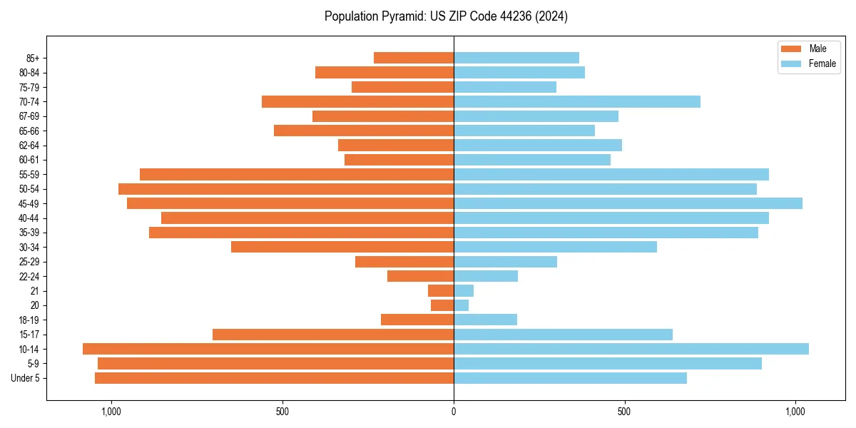 Population pyramid for 