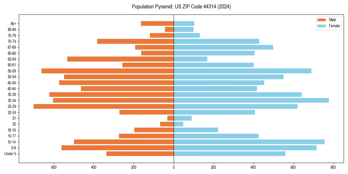 Population pyramid for 