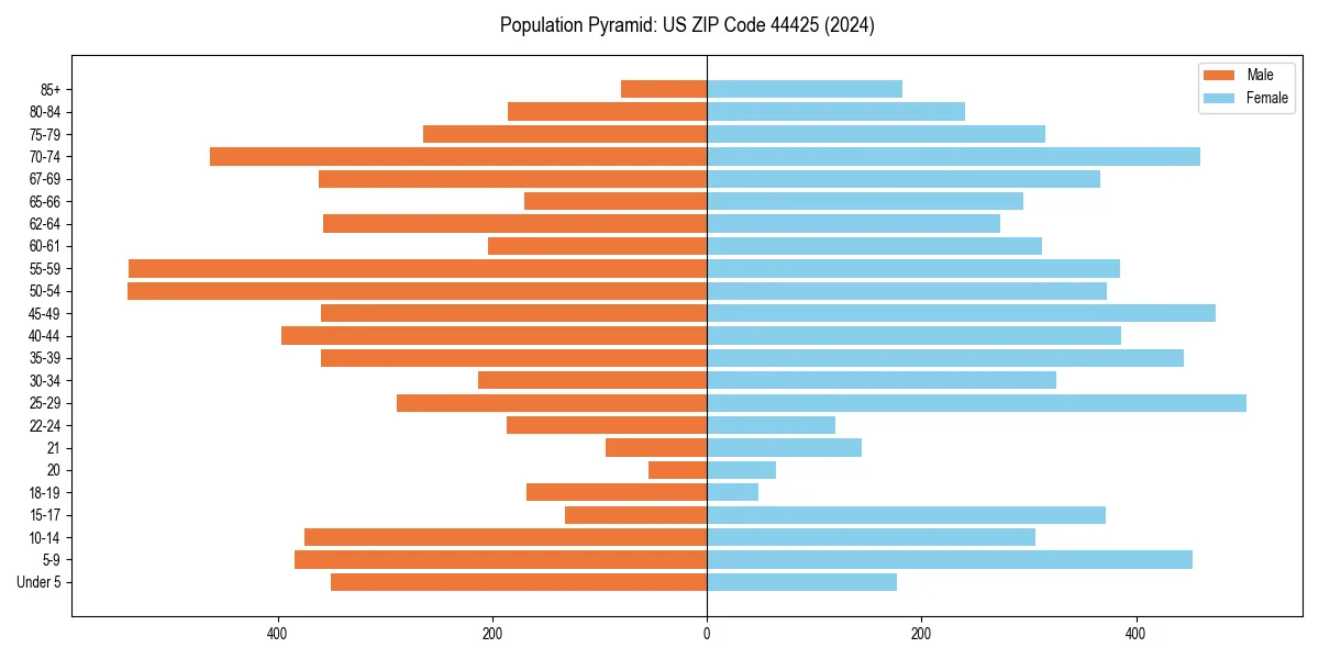 Population pyramid for 