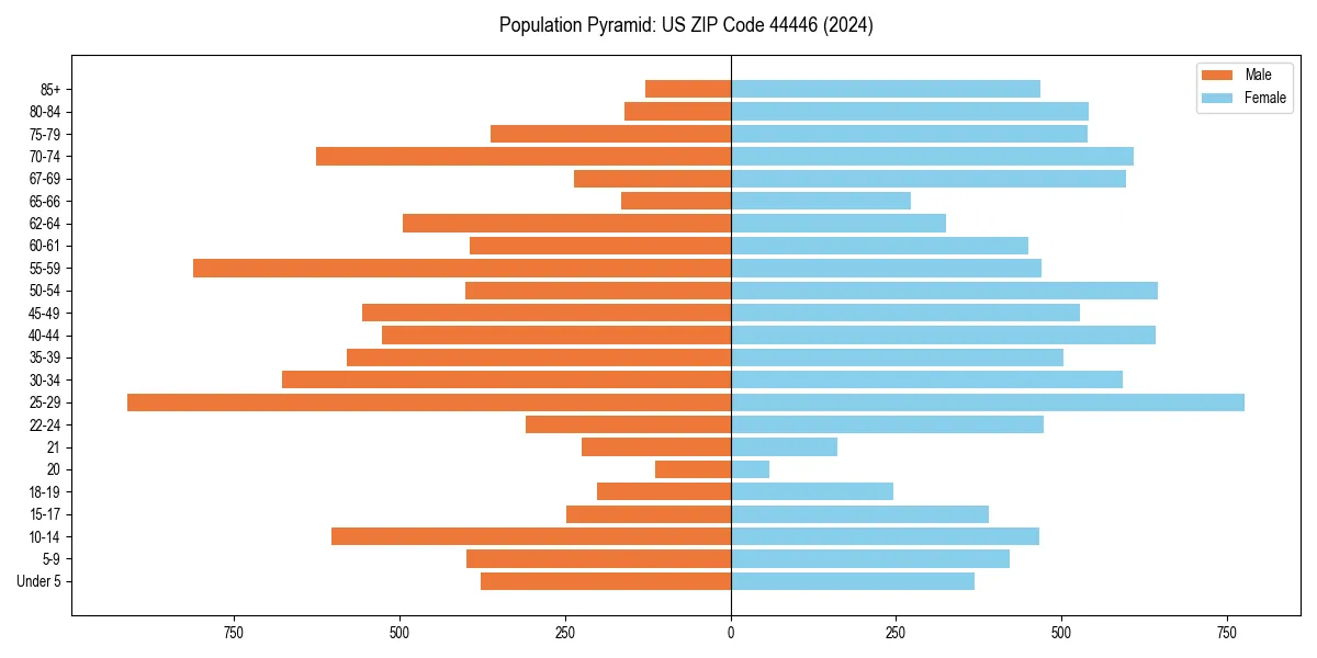 Population pyramid for 