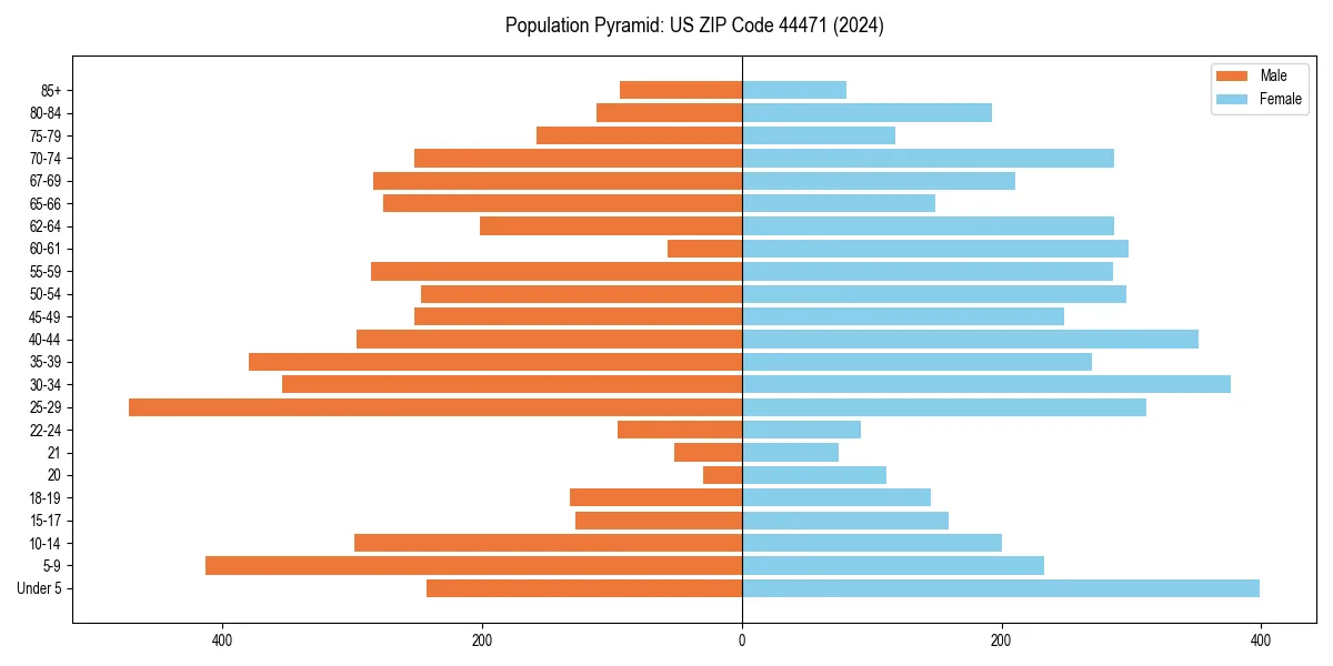 Population pyramid for 