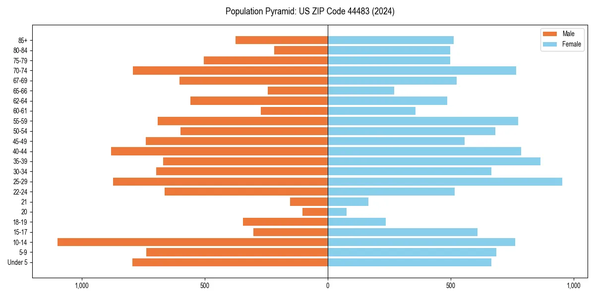 Population pyramid for 