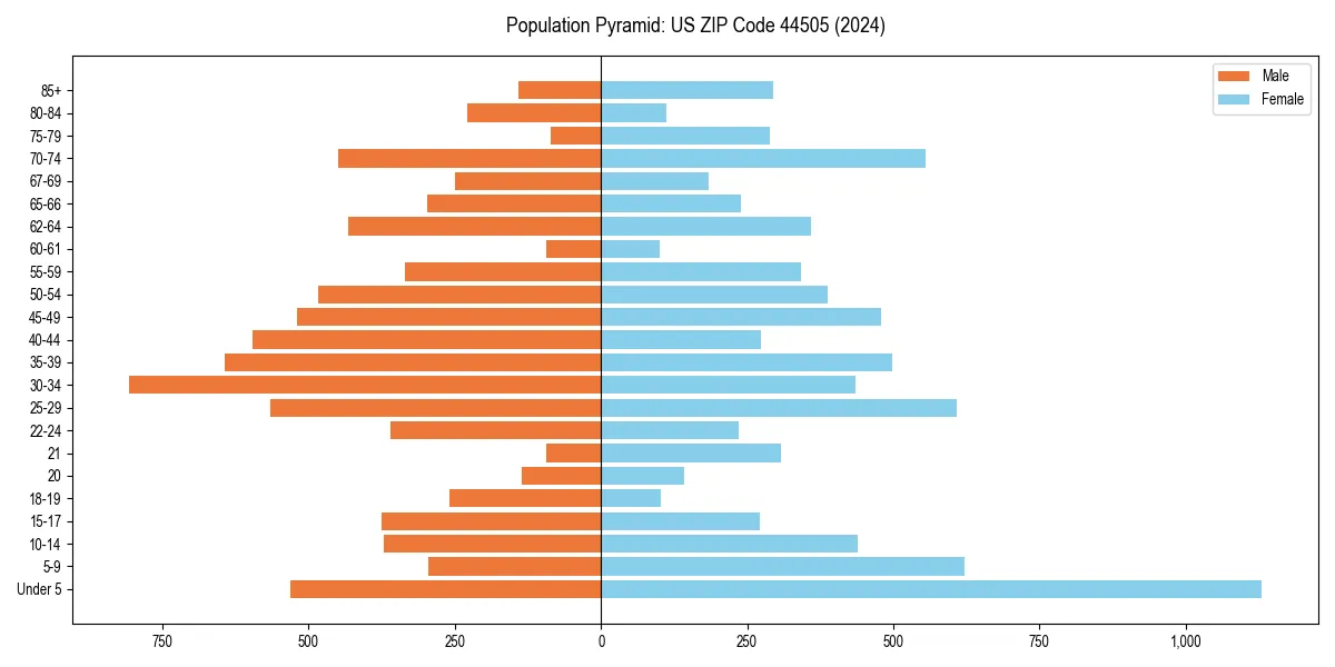 Population pyramid for 