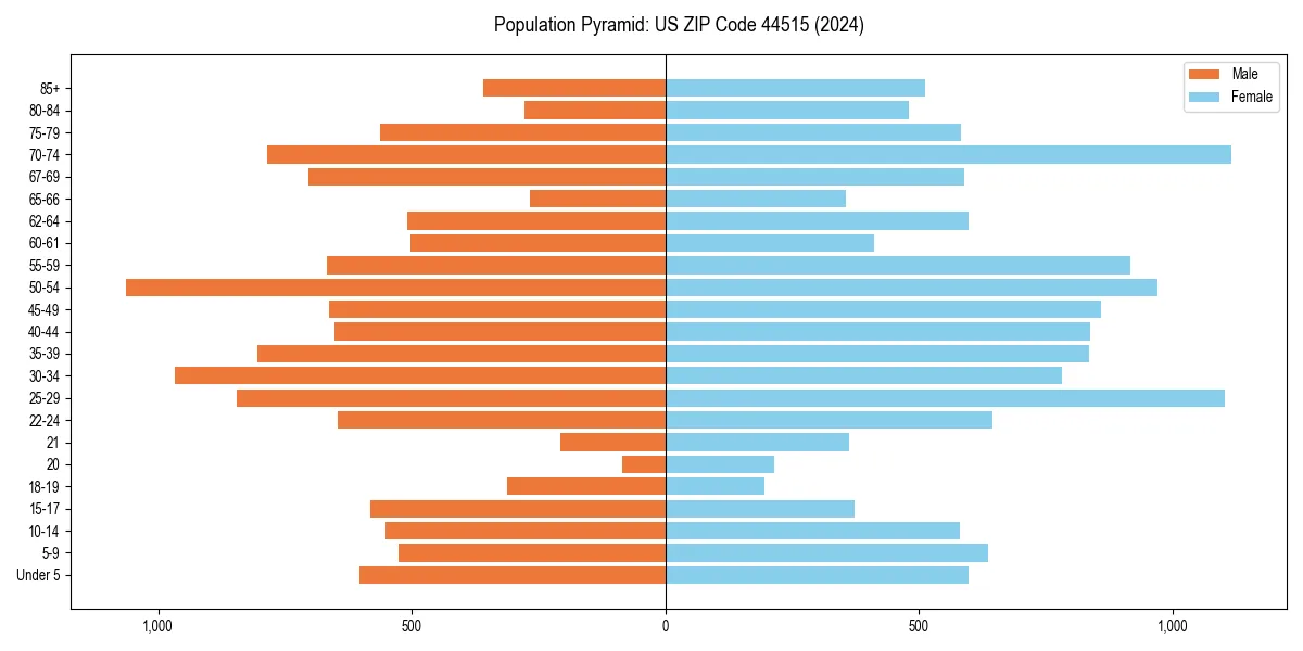 Population pyramid for 