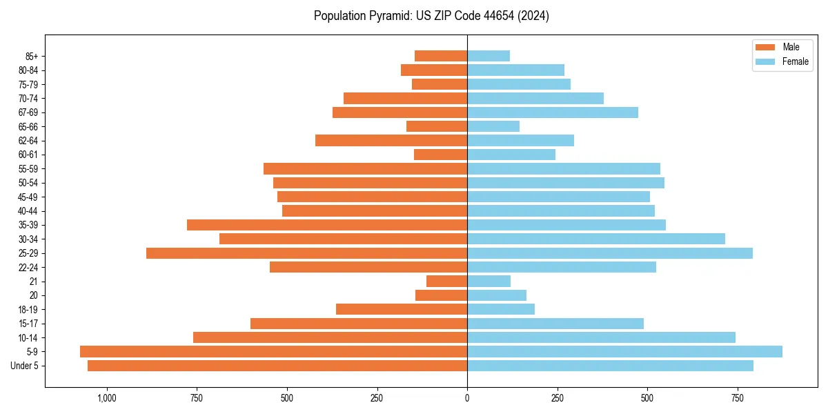 Population pyramid for 