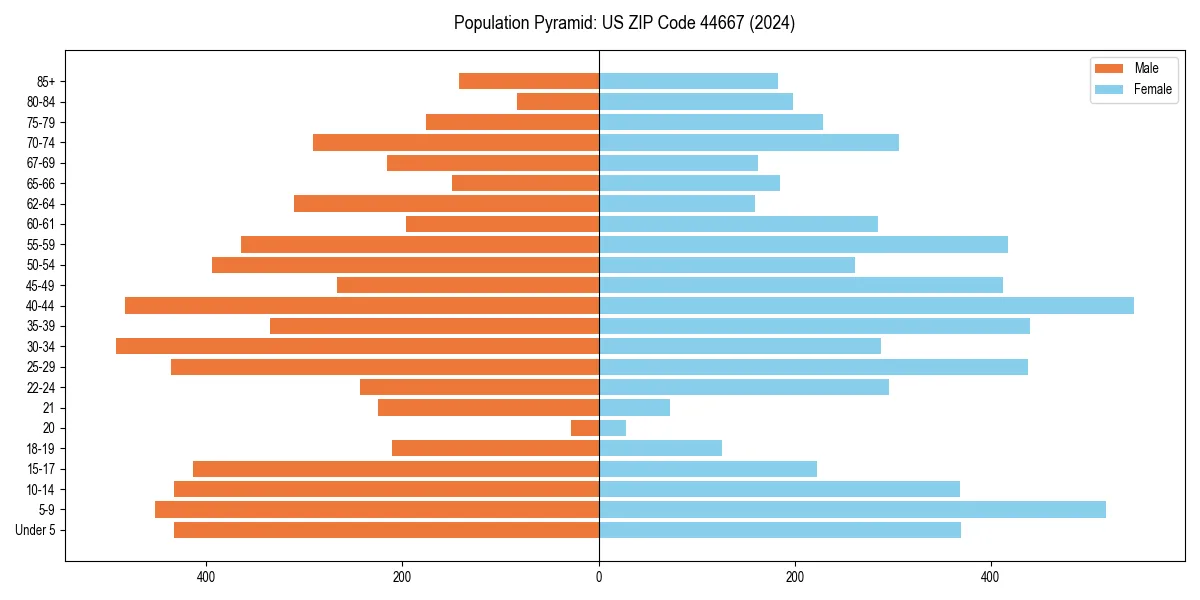 Population pyramid for 