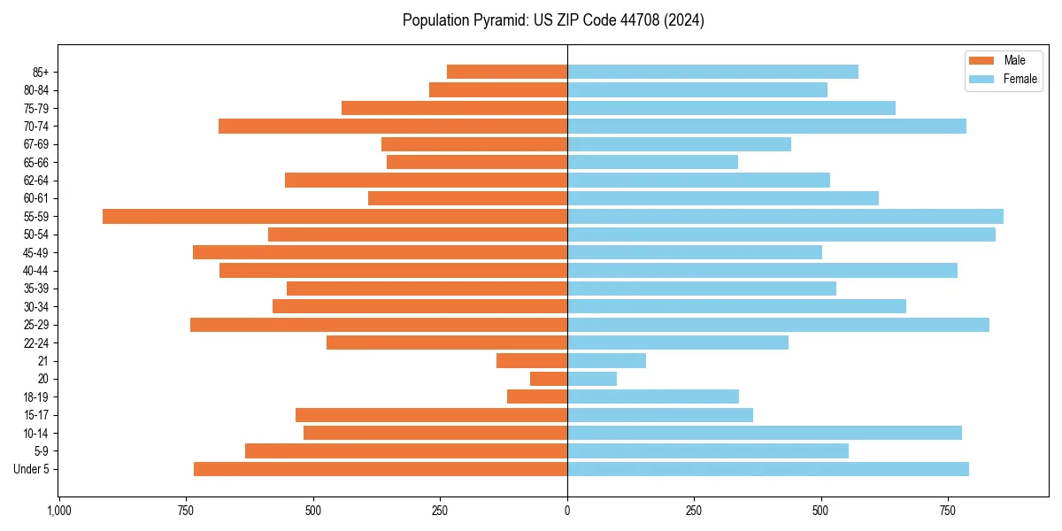 Population pyramid for 